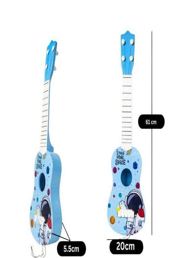 KIDDOVATE Space Theme Guitar 4 Strings Acoustic Music Toys for Kids, Educational Toy Guitar for Beginners, Musical Instrument, Learning Musical Toy, Sound Toys, Blue, 3+Years, (Pack of 1) - Image 3